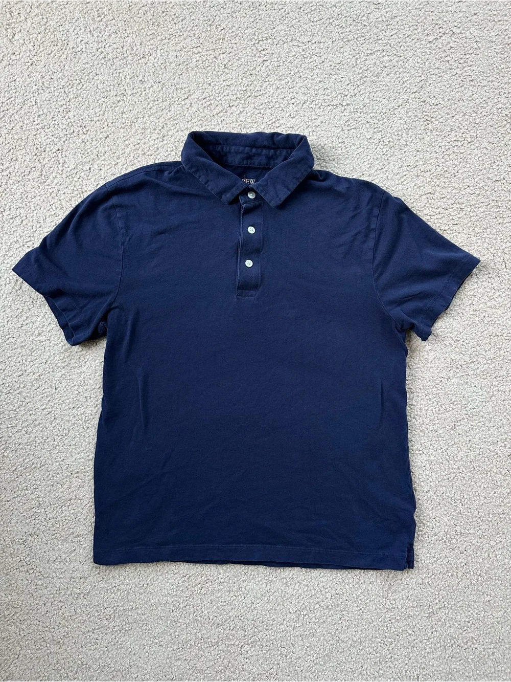 J. Crew Men's Navy Sueded Jersey Polo Shirt